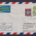 Flugpost Brief Air Mail DDR Berlin Hamburg Frankfurt Santiago de Chile 1958