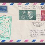 Flugpost Brief Air Mail Deutschland München Rom Italien 1958 Erstflug Lufthansa