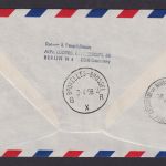 Flugpost Brief Air Mail DDR Berlin Frankfurt Brüssel Belgien LH 414 1958