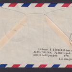 Flugpost Brief Air Mail DDR Berlin Frankfurt München Kairo Ägypten 1958
