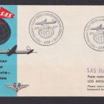 Flugpost Brief Air Mail SAS Erstflug Stockholm Schweden Los Angeles USA