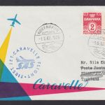 Flugpost Brief Air Mail Dänemark Erstflug Jet Caravelle Kopenhagen Frankfurt