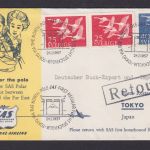 Flugpost Brief Air Mail SAS Schweden Polar Flown over the Pole toller Umschlag