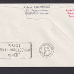 Flugpost Brief Air Mail Sabena toller Umschlag Weltkugel Globus Brüssel Beirut