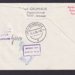 Flugpost Brief Air Mail SABENA Brüssel Belgien Weltkugel Globus Hannover