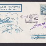 Flugpost Brief Air Mail SABENA Brüssel Belgien Weltkugel Globus Hannover