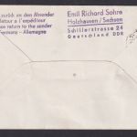 Flugpost Brief Air Mail SAS Stockholm Mallorca Spanien inter. DDR MEF Zuleitung