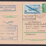 Flugpost Brief Air Mail DDR Ganzsache Pieck Zuleitung DDR Berlin Hamburg nach