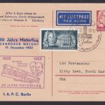 DDR Privatganzsache Käthe Kollwitz Flugpost Brief Air Mail extrem selten mit