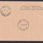 Flugpost Brief Air Mail DDR Ganzsache Pieck Zuleitung DDR Berlin Frankfurt nach