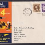 Flugpost Brief Air Mail Grossbritannien BOAC COMET 4 JETLINER Welkugel Nairobi