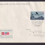 Flugpost Brief Air Mail Schweiz EF 479 Erstflug Swissair FDC KatWert 60,00