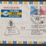 Flugpost Brief Air Mail DDR Privatganzsache Aerogramm +ZuF Lufthansa Leipzig BPA