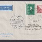 Flugpost Brief Air Mail DDR Privatganzsache Faltbrief mit Eindruck Lufthansa +