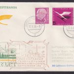 Flugpost Brief Airmail Bund Heuss Wiederaufnahme Naher Osten Lufthansa 1956