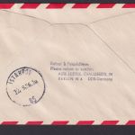 Flugpost Brief Air Mail DDR Zuleitung Wiederaufnahme Naher Osten 1956 Bagdad Teheran