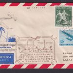 Flugpost Brief Air Mail DDR Zuleitung Wiederaufnahme Naher Osten 1956 Bagdad Teheran