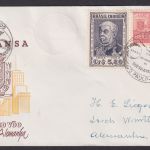 Flugpost Brief Air Mail Luftahnsa Sao Paulo brasilein nach Lorch Württemberg