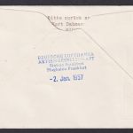 Flugpost Brief Air Mail Berlin Lufthansa von Bremen nach Frankfurt