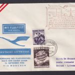 Flugpost Brief Air Mail Österreich schöne MIF Weltkugel globus Lufthansa Beirut
