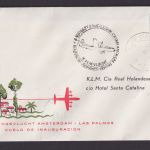 Flugpost Brief Air Mail Niederlande KLM Amsterdam LasPalmas Gran Canaria Spanien