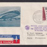 Flugpost Brief Air Mail Berlin AIR FRANCE Frankreich Frankfurt Paris Caravelle