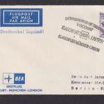 Flugpost Brief Air Mail Österreich Trachten BEA Erstflug Klagenfurt München