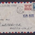 Flugpost Brief Air Mail Kanada Ottawa schöne MIF nach Leipzig 24.1.1947