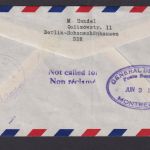 Flugpost Brief Air Mail Super Constellaition Düsseldorf Montreal Canada DDR Zu-