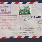 Flugpost Brief Air Mail Super Constellaition Düsseldorf Montreal Canada DDR Zu-