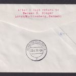 Flugpost Brief Air Mail Lufthansa Chicago Illionois hamburg 1956 Flugzeug