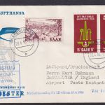Flugpost Brief Air Mail Saarland Lufthansa LH 432 Hamburg Frankfurt Manchester