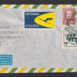 Flugpost Brief Air Mail Lufthansa Brasilien Berlin Wilmersdorf via Frankfurt der