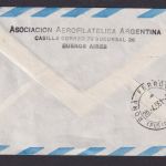Flugpost Brief Air Mail Argentinien Alitalia nach Jena DDR schöner Beleg via Rom
