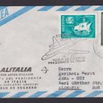 Flugpost Brief Air Mail Argentinien Alitalia nach Jena DDR schöner Beleg via Rom