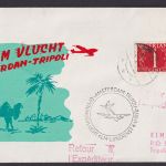 Flugpost Brief Air Mail KLM Amsterdam Niederlande Tripoli Libanon 4.11.1958