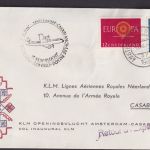 Flugpost Brief Air Mail Niederlande KLM Amsterdam Casablanka Marokko Retour