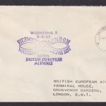 Flugpost Brief Air Mail polen British Airways Warschau Grosvenor Gardens London