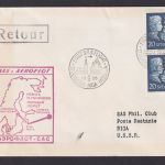 Flugpost Brief Air Mail Schweden SAS Aeroflot Stockholm Riga Lettland Moskau