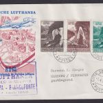 Flugpost Brief Air Mail Lufthansa Vatikan Rom Hamburg Flughafen toller Umschlag
