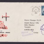 Flugpost Brief Air Mail KLM Amsterdam Niederlande Ankara Türkei Erstflug 25.4.56