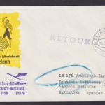 Flugpost Brief Air Mail Berlin Lufthansa Frankfurt Barcelona Spanien 1959 Retour