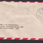 Flugpost Brief Air Mail DDR ab Berlin Schönefeld Flugplatz n Kopenhagen Dänemark
