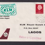 Flugpost Brief Air Mail KLM Niederlande Amsterdam Lagos Erstflug 16.1.1961