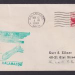Flugpost Brief Air Mail Kalamazoo USA Indianapolis 1949