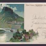 Litho Ansichtskarte Lilienstein Schandau Sachsen Sächsische Schweizab Königstein