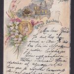 Jugenhdstil Art Nouveau Litho Ansichtskarte Aachen NRW Bruxelles Brüssel Belgien