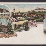 Litho Ansichtskarte Neresheim Hochstadt Baden Württemberg n. Lorch BW