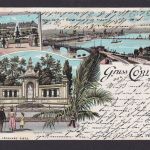 Litho Ansichtskarte Coblenz Rheinland Pfalz Rhein Kaiserin Augusta Denkmal