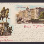 Litho Ansichtskarte Berlin Königliches Schloß Denkmal d. grossen Kurfürsten